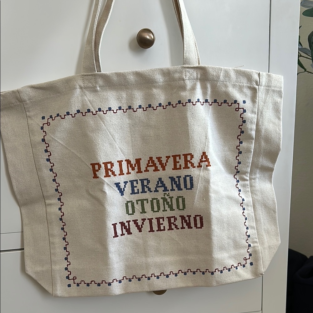 Sezane Canvas Tote Bag
